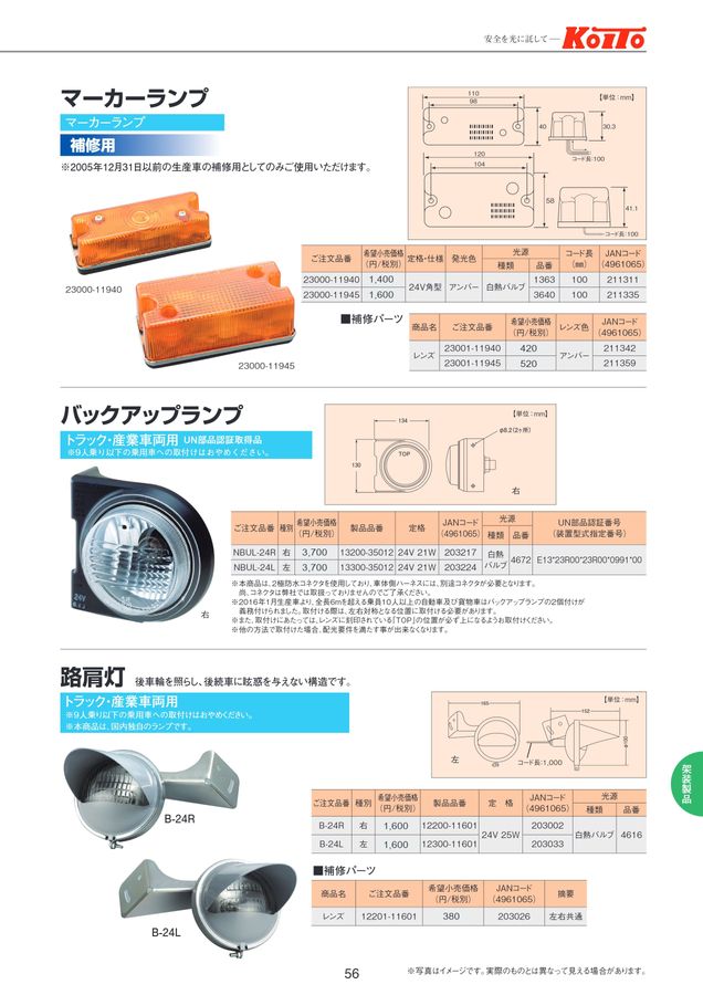 22011-21853 ショートパーツ レンズのみ(2連式・3連式共通)ECE